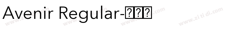 Avenir Regular字体转换